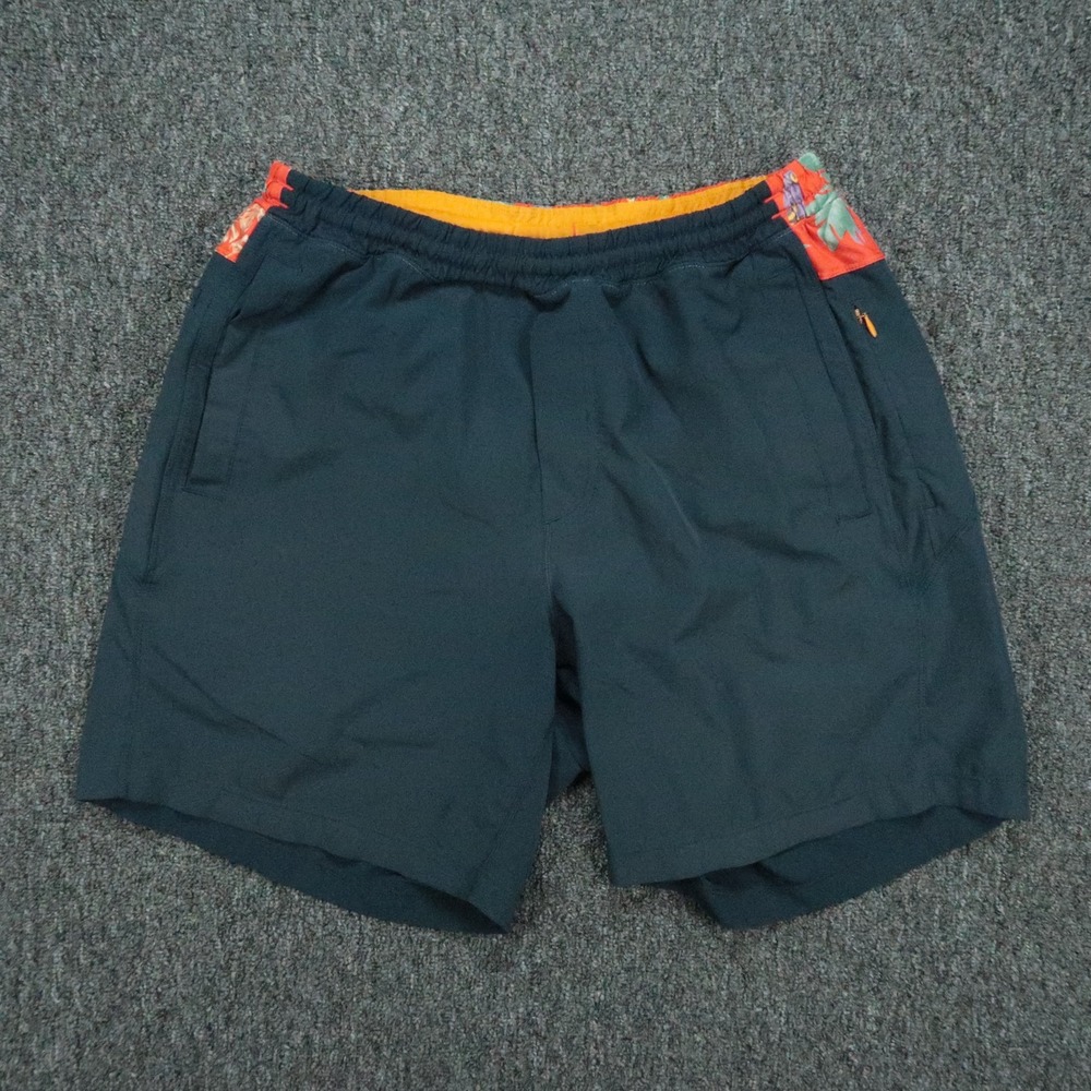 Birddogs Shorts Mens Large Blue Classic Fit Liner Zip Pocket Athletic